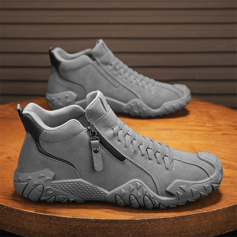 

Autumn and winter new outdoor fashion versatile casual men s shoes, black, gray 44 хакі