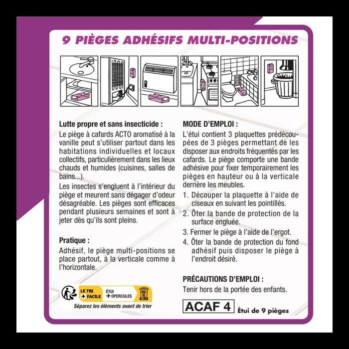 Cafards Acto - 9 pièges