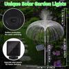 Solar Jellyfish Garden Lights Outdoor Waterproof 7 Color Changing Fiber Optic Solar Landscape Pathway Stake Lamps for Yard Lawn Wedding Holiday Decor