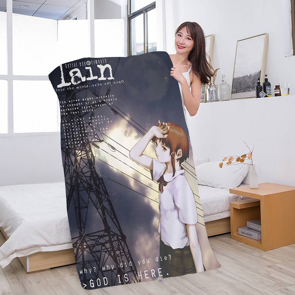 

Serial Experiments Lain Anime Bath Towel Microfiber Soft Water Absorbing Breathable For Girl Kids Decorative Cartoon Beach W40*H60(CM)