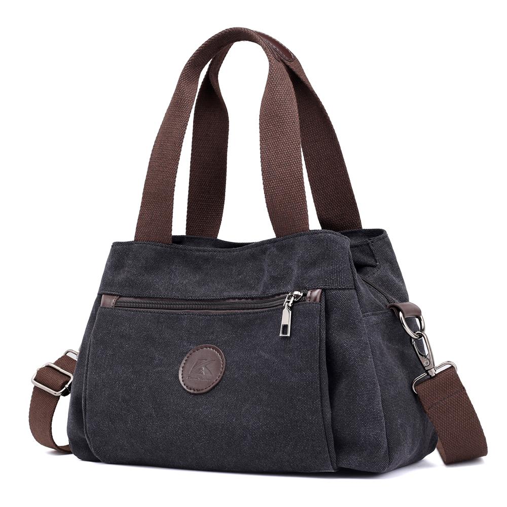 Damen-Canvas-Tasche, Handtaschen, Schultertaschen, Messenger Bags, Umhängetaschen, Tragetaschen, große Kapazität, Arbeitstaschen, Taschen für Frauen