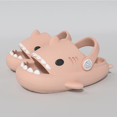 Fashion Comwarm New Kids Shark Sandals Indoor Cute Cartoon Shark Slippers Boys And Girls Summer Beach Slippers Non-Slip Bathroom Slides