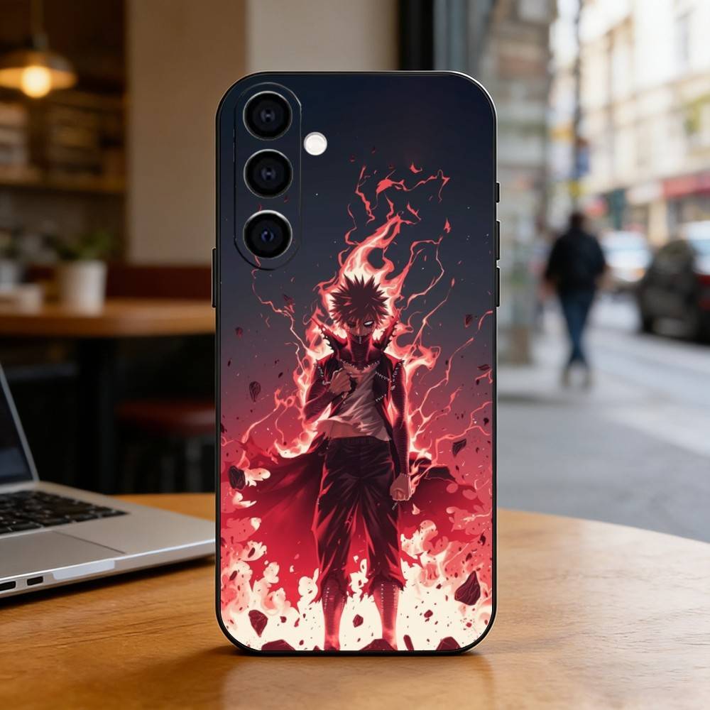 D-Dabi My Hero Academia Phone Case For Samsung Galaxy A73,A72,A71,A70,A53,A52,A51,Soft Silicone Black Cover