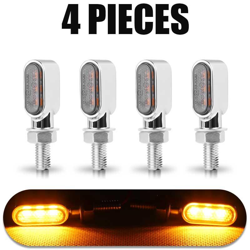 8mm Mini led Motorcycle Turn signal Light lamp Indicators Blinker clignotant moto led for honda yamaha kawasaki cafe racer 12V