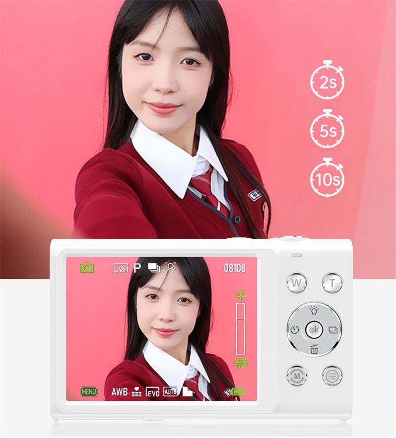 4K HD Digital Kids Camera, Home & Selfie Use, Mini Student Model DC402