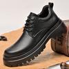 Low-top Thick-soled Business Formal Leather Shoes for Men, New Winter Fleece-lined Men's Shoes, Genuine Leather Wedding Groom Shoes
