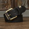 Vintage Genuine Leather Cowhide Belt Men's Genuine Leather Pin Buckle Korean Style Personality Trend Jeans Belt