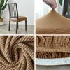 Housse de chaise en Jacquard sans dossier, housse de chaise pour salle à manger, maison, mariage, bureau, extensible, Anti-salissure, sans dossier, 1 pièce