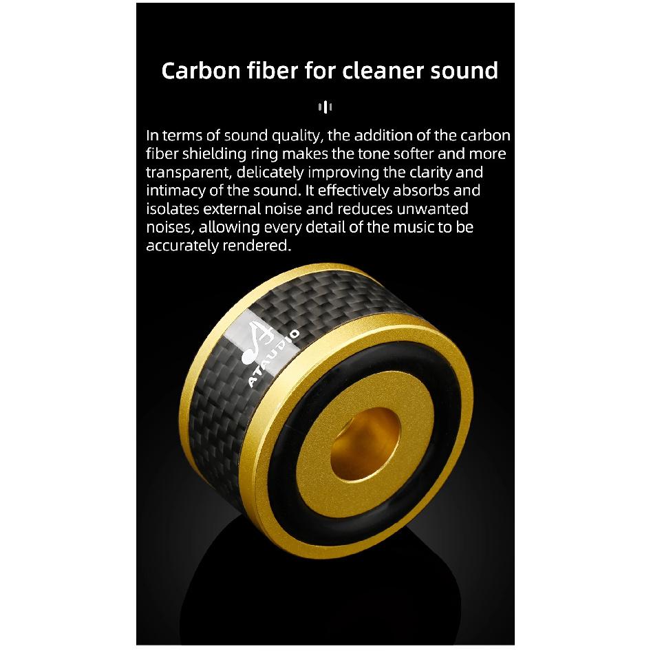 4PCS HiFi Carbon Fiber Speaker Shock Absorber Aluminum Alloy Speaker Spikes Stand Feet Pad for Speaker DAC Shock Absorbing
