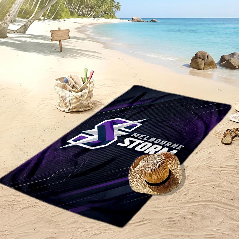 Melbourne Storm Print Beach Towel Soft Portable Quick?dry Towel For Pool Summer Vacation Outdoor Sport