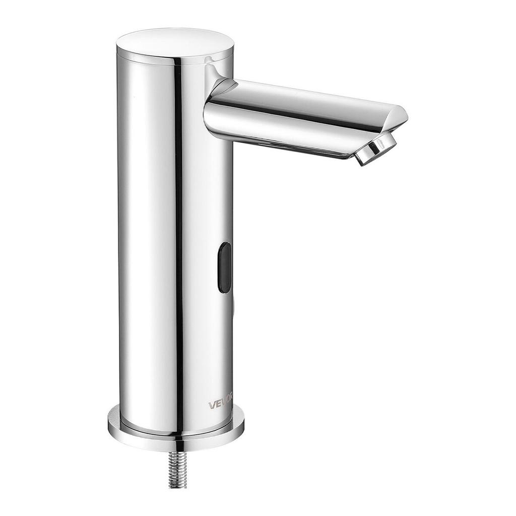 Touchless Bathroom Sink Faucet, Automatic Motion Sensor Restroom Toilet Faucet, Hands Free Adjustable Cold Hot Single Handle Water Mixer Battery