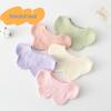 Korean-Style Solid Color Gauze Baby Petal Bib, Soft 7-Layer Waterproof, All Cotton, Class A