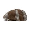 Color Block Cap Spring Summer Retro Beret British Newsboy Cap Forward Cap Outdoor Sun Hat
