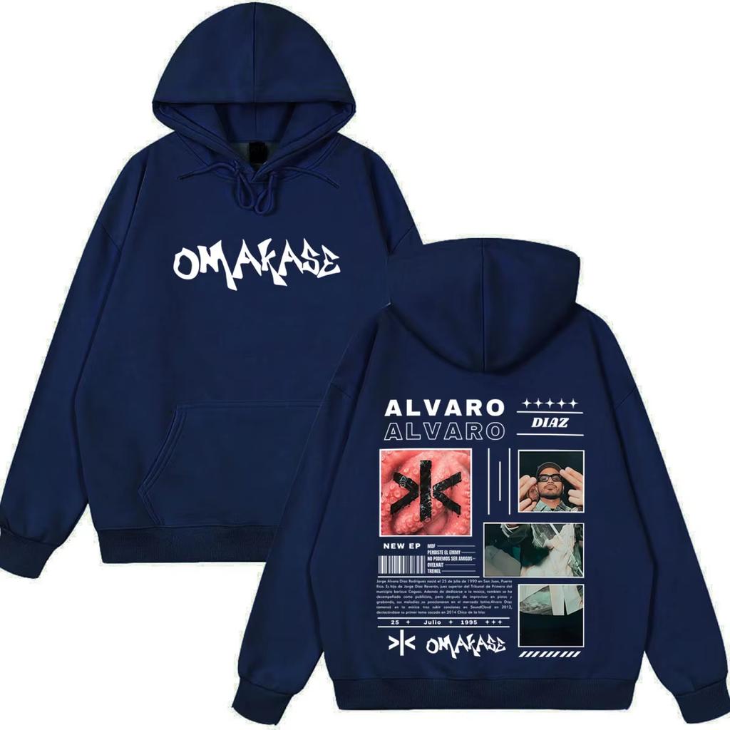 Alvaro Diaz Omakase Album 2026 Tour Bluza z Nadrukiem Męska Damska Oversize Długi Rękaw Luźna Wygodna i Wszechstronna
