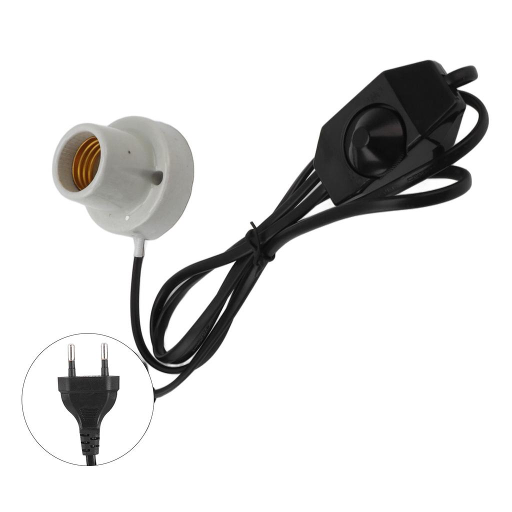 Reptile Ceramic Heat Lamp Holder Professional E27 Socket Reptile Heat Light Fixture Holder for Lizard Turtle Tortoise EU Plug 250V