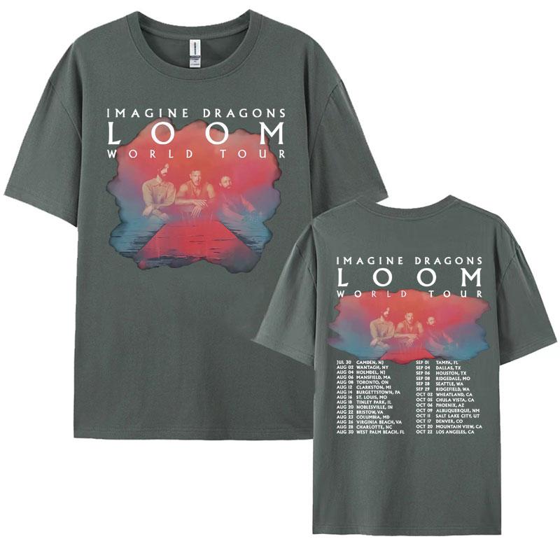 Imagine Dragons Band Loom Tour 2024 New Album Graphic T Shirts Mens Women Harajuku Hip Hop Punk Oversized 100 Cotton Tshirt
