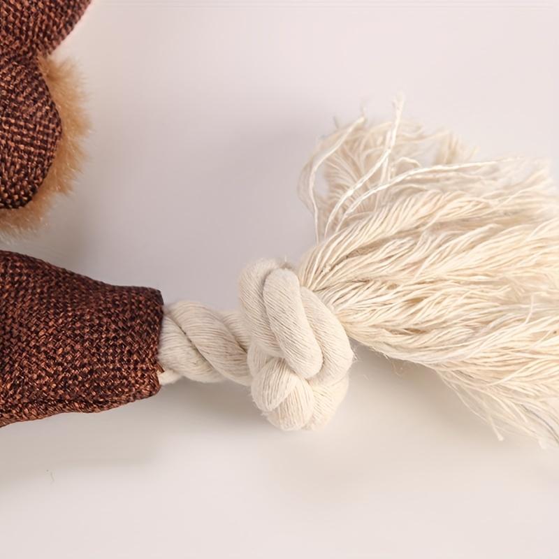 Giocattoli di peluche per cani e gatti a prova di masticazione - Corda di cotone resistente e imbottitura BB - A forma di volpe e scoiattolo