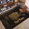 Custom Rug Led Zeppelin Pattern Print Name Text Soft Non‑Slip Floor Carpet for Home Indoor Decoration