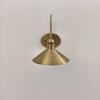 Modern Raw Brass Cone Wall Sconce – Handmade Minimalist Light Fixture