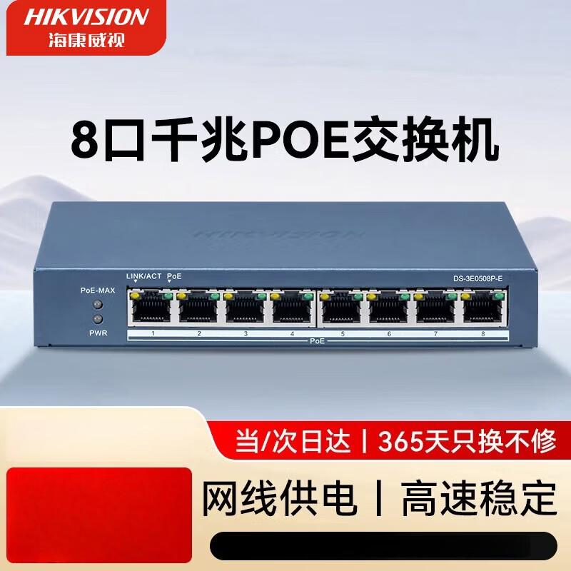 

HIKVISION 8-Port Gigabit PoE Unmanaged Switch CN plug (adapter included)