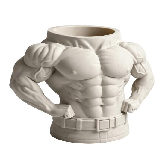 3D Printed Pen Holder, Bodybuilder Torso Shape, Muscular Fitness Desk Organizer, Creative Desktop Decoration, Gift for Boys