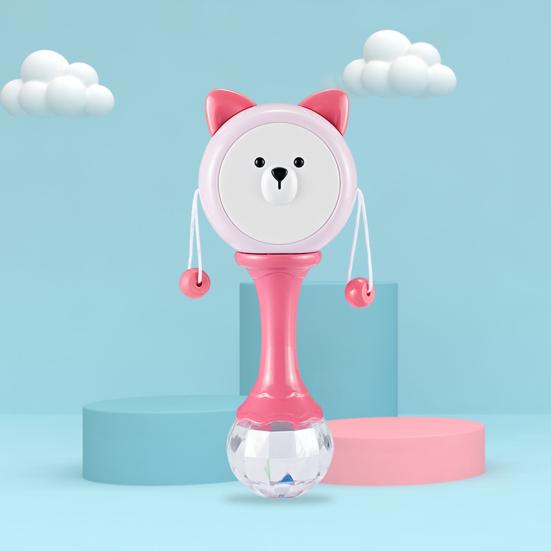 Cartoon Animal Rattle Drum Toy Cute Baby Plastic Hand Drum Emotional Comt Soothing Toy