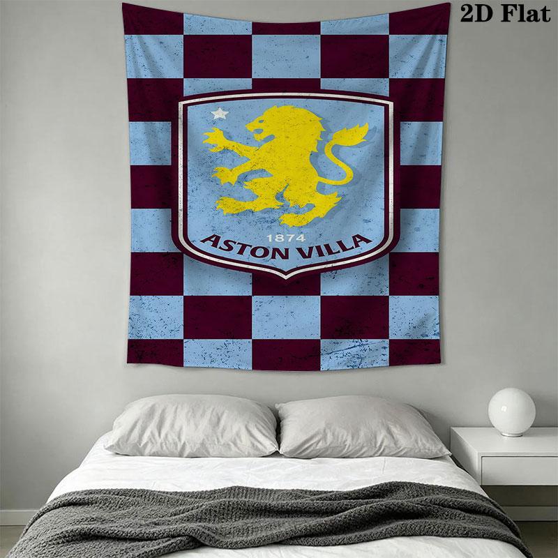 Aston Villa logo Wall Hanging Printed Fabric Blanket Decorative Tapestries for Bedroom Living Room Home Decor