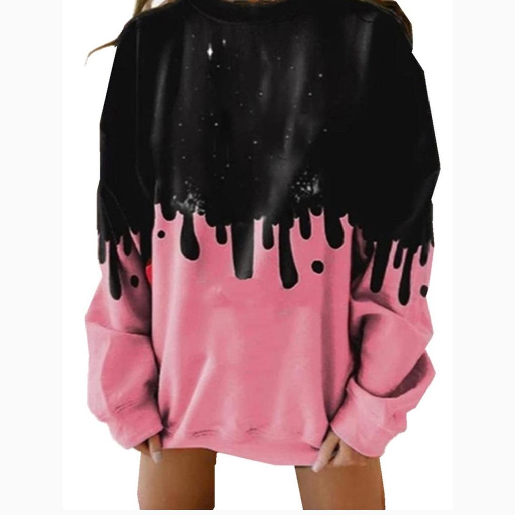 Sweatshirt Women Tops Plus Size Long Sleeve Tie-dye Casual Pullover Tops Autumn Winter Clothes Women