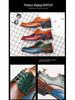 Men's Brogue Colorblock Leather Shoes: Large Size, British Style, Formal Fashion for Spring & Autumn 2020.