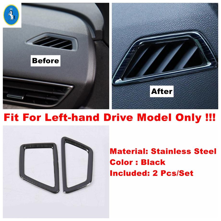 Auto Glove Storage Box / Air AC Outlet Vent / Water Cup Holder Panel Cover Trim Accessories For Peugeot 3008 5008 GT 2017 -