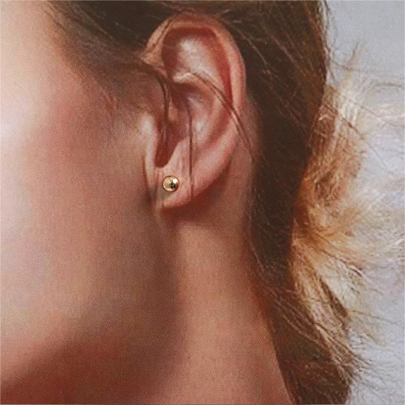 Fashionable Doudou Earrings for Women, Retro Simple and High-end Sense, Freshwater Pearl Earrings, Ear Holes, Anti-blocking Ear Decorations
