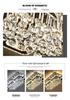 Gold Square LED Crystal Ceiling Lamp Set for Living Room & Master Bedroom