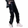Pantaloni cargo cu talie înaltă pentru femei Pantaloni sport casual Pantaloni hip hop cu lanț