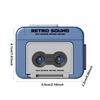 [Ozozuize] Retro Recording Keychain,Mini Tape Voice Recorder Key Chain with Voice Recording,Funny Music Box