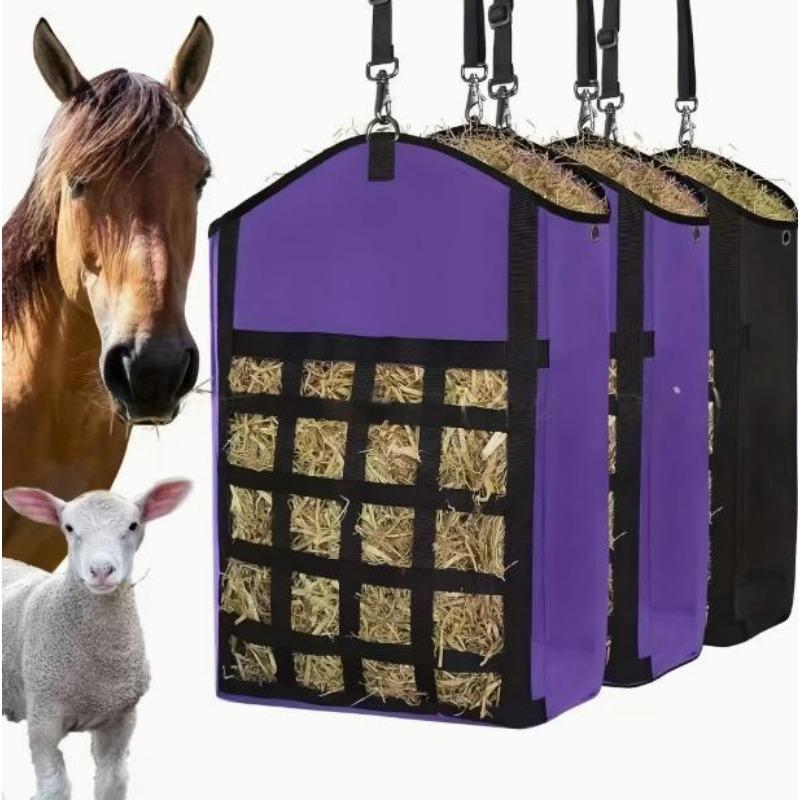 Large-capacity Horse Supplies Feeding Bag Hay Bag Portable Horse Hay Bag Hay Storage Bag Breathable Design 1Pcs чёрный