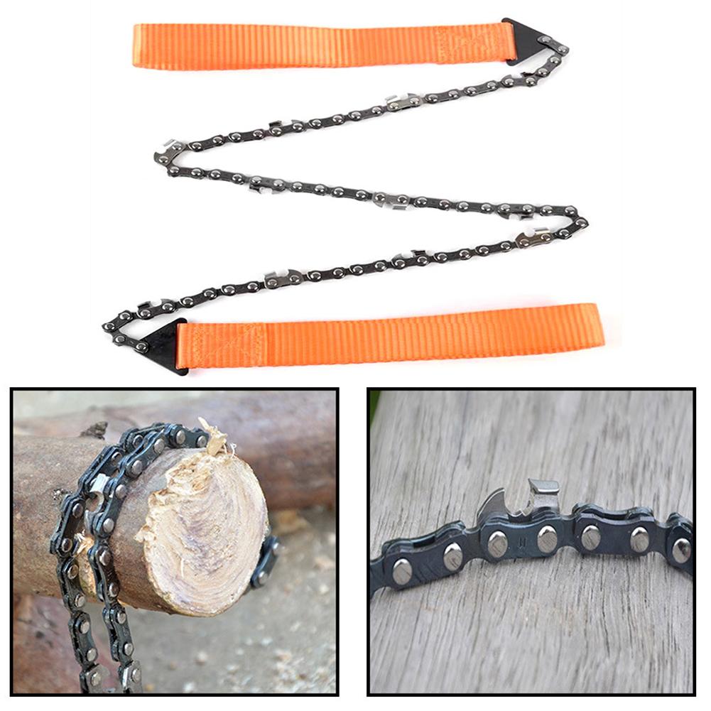 

11/16/33Tooth Portable Hand Zipper Saw Survival Gadget Hand Chainsaw Cutter Portable Travel Camping Emergency Survival Chain Saw