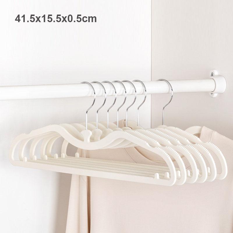 5pcs Short Neck Rubber Clothes Hangers Anti-slip Design Pet T-shirt Skirt Towel Drying Racks Space Saving Storage Clothes Hanger