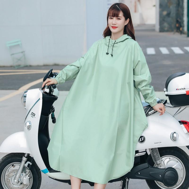 Cycling Raincoat Adult Men and Women Lightweight Pure Color Long Sleeves Electric Car Bicycle Poncho Outdoor Cycling Rainproof