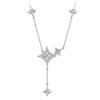 999 Sterling Silver Star Necklace Light Luxury Niche Summer Fashion Versatile Pendant Collarbone Chain Ins High-end Accessories Women