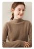 2024 Autumn-Winter Women's Cashmere Honeycomb Stitch Turtleneck Sweater
