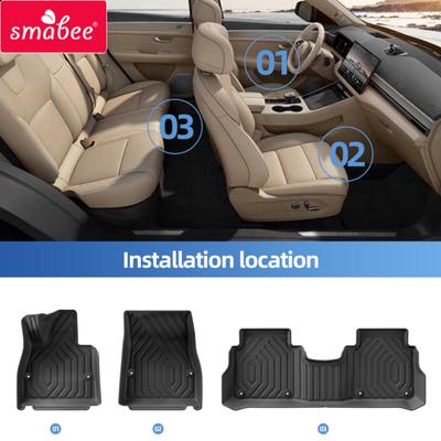 Smabee Left Drive for AITO M5/Seres 5 2022-2024 TPE 3D Car All-Weather Floor Mats Trunk Pad Backrest Liner Accessories Black