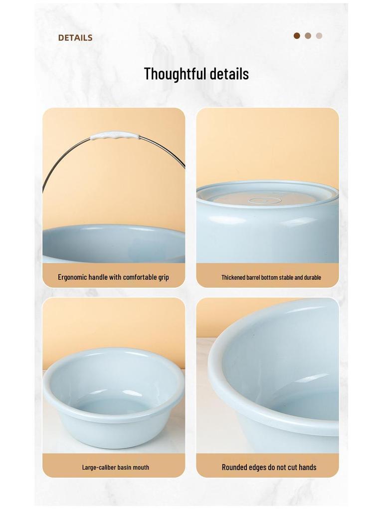 Back-to-School Essentials: Two-Piece Multi-Functional Thickened Washbasin and Handheld Plastic Water Bucket
