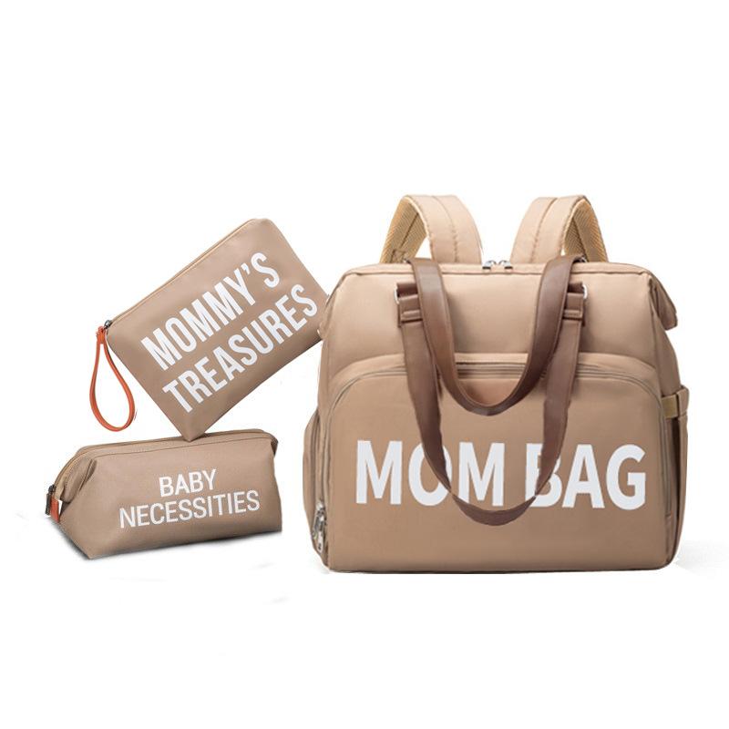 

Новая большая вместимость многофункциональная диагональная крестообразная изолированная сумка для беременных и детей для родов рюкзак для мамы MOM+BAG Three-piece set хаки