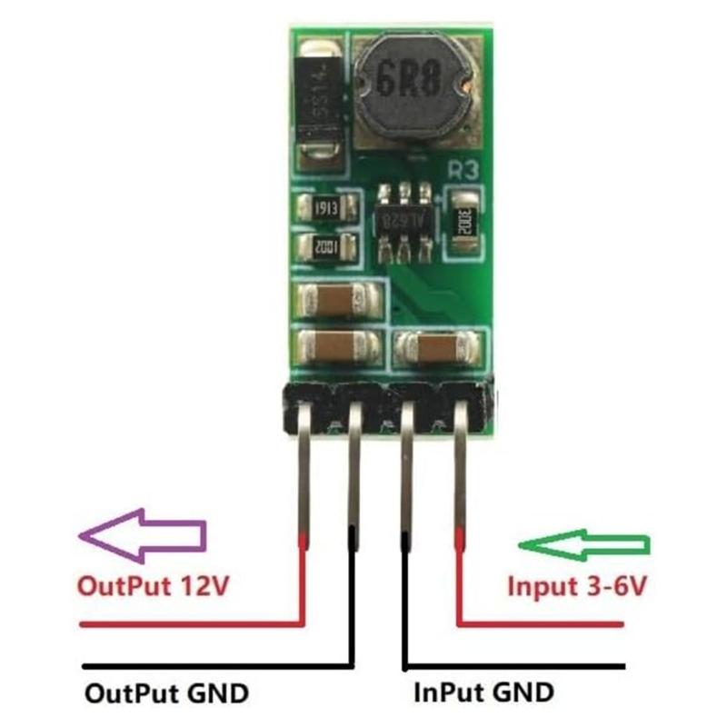 3Pcs 3.3V 3.7V 5V 6V 5V to 12V Adjustable Stepping Up Converter Module Adjustable Regulator for Power Supply