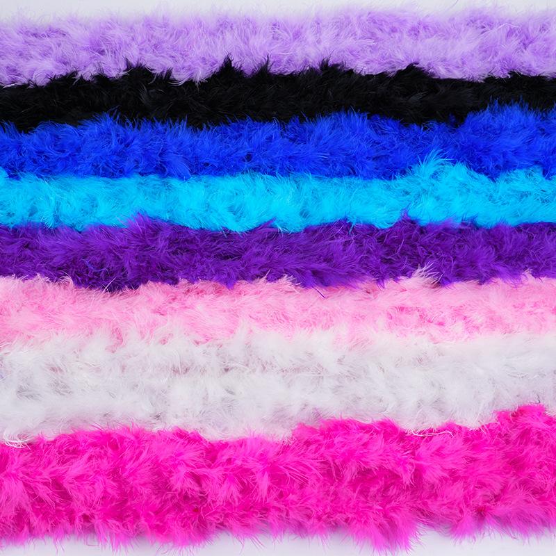 1 Meter Flat Turkey Feather Strip Bouquet Packaging Hand Decoration Performance Clothing Accessories Head Jewelry Decoration