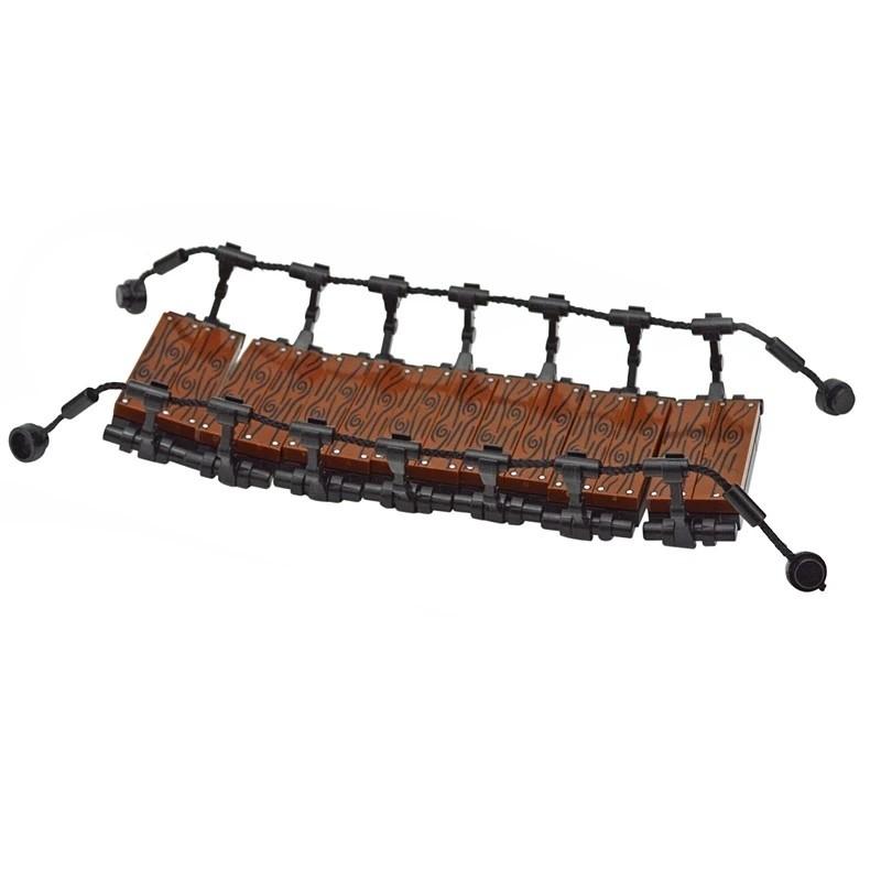 Drawbridge Set Mountain Bridge Stone Classic MOC Bricks Accessories Constructor Building Blocks Parts 6083 23996 63141