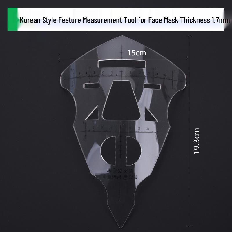 Korean Facial Design and Measuring Ruler for Cosmetic Procedures and Tattooing