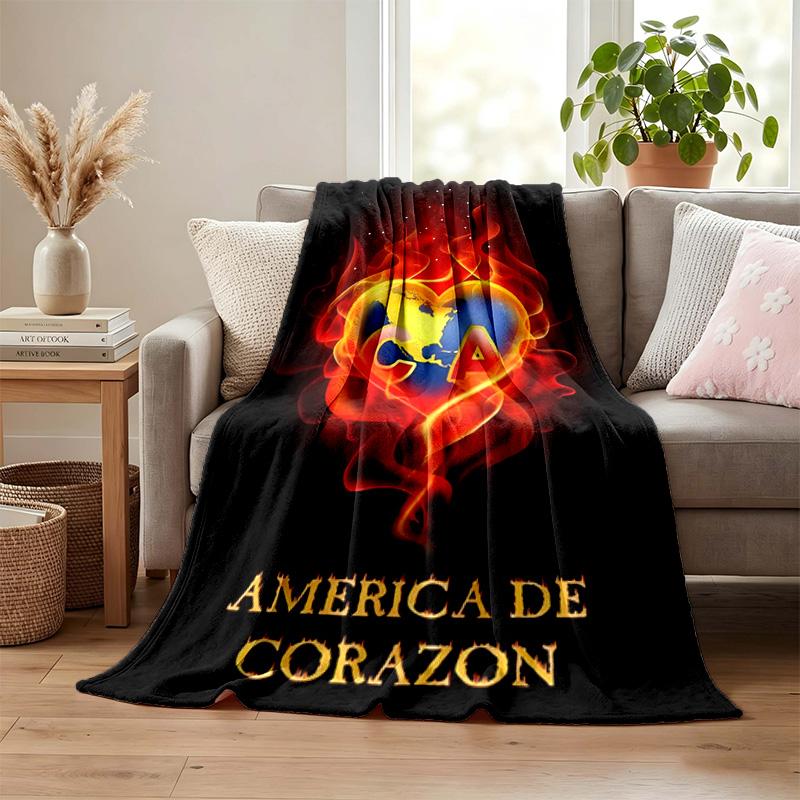 Club America blanket Flannel Blanket Soft Cozy Plush Throw for Sofa Bed Lightweight Home Decoration