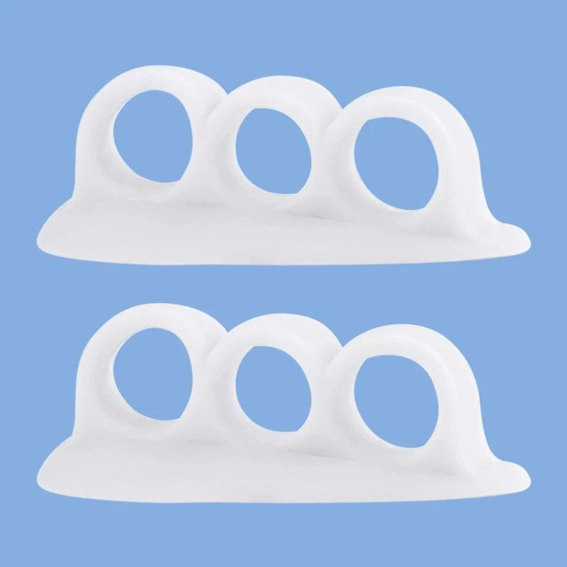

2Pcs Toe Separator Hallux Valgus Silicone Corrector Foot Care Bunion Straightener Pedicure