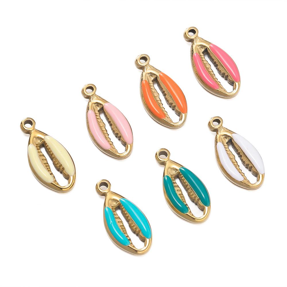 17MM Stainless Steel Shell Oil Drop Pendant Pendant DIY Earrings Bracelet Necklace Jewelry Accessories